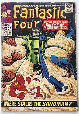 Fantastic Four #61 (Marvel 1967) Silver Age Sandman Stan Lee Jack Kirby • $14.99