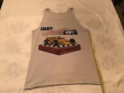 Vintage 80s INDIANAPOLIS 500 RACING TANK TOP T-Shirt Youth Large • $15