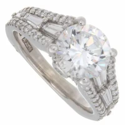 3.01ct  GIA Certified Round Brilliant Cut Diamond A. Jaffe Engagement Ring • $13999