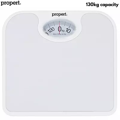 Propert 130kg Mechanical Bathroom Scales Weight Checker Kilo Stone - White • $44