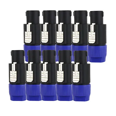 10pcs 4 Pole Speakon Male Plug Pro Audio Cable 4 Conductor Connector Chuchero • $22.45