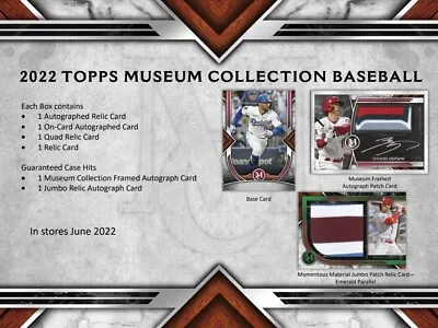 2022 Topps Museum Collection Baseball Hobby Box - Free Shipping • $487.71
