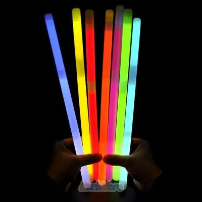 5 Colors 16 Inch Jumbo Large Glow Sticks Ultra Bright Industrial Grade Camping • $19.71