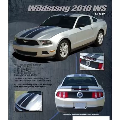 Ford Mustang 2010-2012 Wildstang Dual Stripe Graphic Kit - Metallic Silver • $142.99