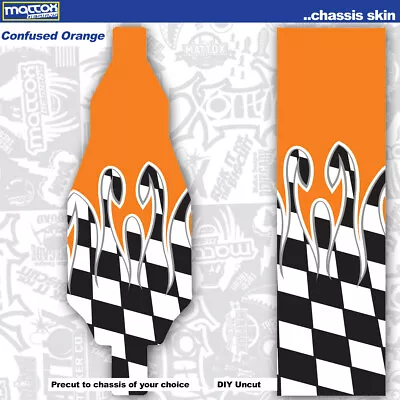 RC Car Chassis Skin  (1) 18mil Outdoor  OR (1) 12mil Indoor-Confused Orange • $10.50