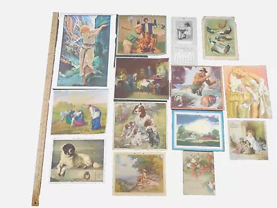 Lot Of 13 Calendar Tops Maxfield Parrish Canyon Gleaners Dog Farm Fishing Child • $39.99