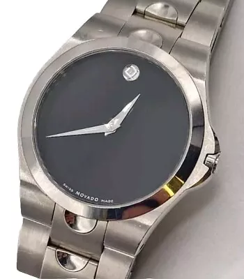 Movado Luno Black Dial Men's Watch 0605556 • $178.04