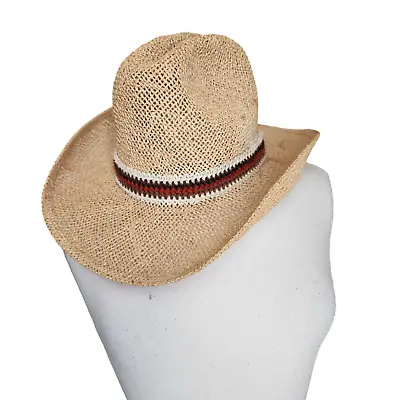 Vintage Resistol Stardust Straw Self Conforming Cowboy Hat Size 7 1/8 USA NEW • $79.20