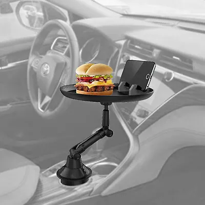 $14.89 • Buy Universal Car Cup Holder Tray Table Adjustable 360° Swivel Arm With Phone Holder