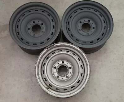 GM Set Of 3  Chevy Truck Van Rally Rims Steel Wheels 5 Lug  OEM 15 X 6.5 • $225