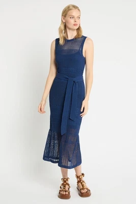 $125 • Buy RRP $350 Sass & Bide THREE STRIKES Knit Dress + Belt Size Large Free Post