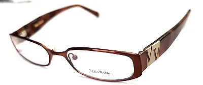 Vera Wang V053 Brown Rectangle Eyeglasses Frame 50-17 133 New • $22.94