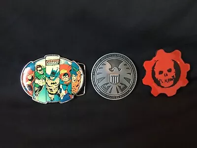 SUPERHERO BELT BUCKLES X 3 • £19.99