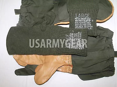 New US Army Cold Weather Trigger Finger Hunting Glove Mittens Military Surplus L • $51