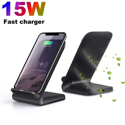 15W Wireless Fast Charger Charging Dock Stand For Apple IPhone 15 14 Samsung S24 • $6.96