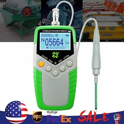 Handheld Tesla Gauss Meter Magnetometer Digital Magnetic Field Tester Flux Meter • $72.21