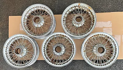 Original 72 Spoke Wire Wheels Chrome Jaguar XKE Series 2 • $69.95