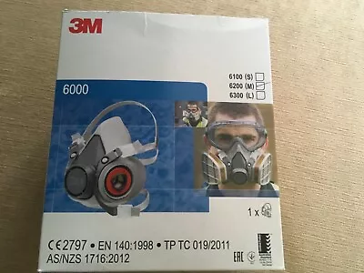 3M 6200 Medium Half Facepiece Reusable Respirator As Shown (no Cartridge/filter) • £6