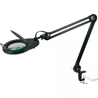 Lorell® Magnifier Lamp 22-Watt Bulb 5-1/10 Wx5-1/10 Lx33 H Black (LLR99957) • $100.68