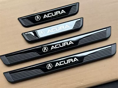 4PCS Black Car Door Scuff Sill Cover Panel Step Protector For Acura Accessories • $39.50