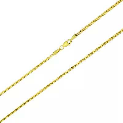 10K Yellow Gold 2mm Foxtail Box Wheat Franco Pendant Necklace Chain 16 - 30  • $171.98