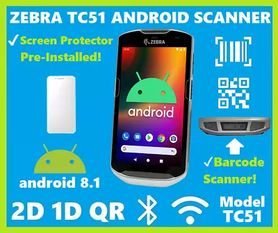 Zebra TC51 Wireless Android Handheld 2D/1D/QR Code Barcode Scanner!🔥⭐ • $249.99