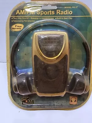 Vintage New AM/FM Sports Radio Model PR-37 By Lenoxx Two Way Sound  • $15.83