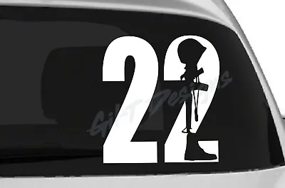 22 A Day #1 Vinyl Decal Sticker Stop Veteran Suicide Awareness USA Fallen • $4.77