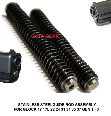 Stainless Steel Recoil Guide Rod With Spring For Glock 17 17L 22 24 31 Gen 1 2 3 • $16.94