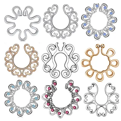 Nipple Piercing Fake Nipple Ring Sexy Nipple Stud Papillary Nail Body Jewellery • $2.64