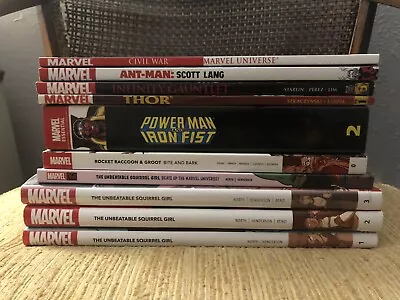 Marvel Comics Trade Paperback Hardcover Lot TPB Squirrel Girl Civil War Infinity • $99.95