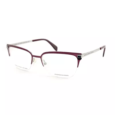 Marc Jacobs Womens Eyeglasses MMJ658 MV1 Shiny Red 50 17 135 Semi Rimless Square • $35