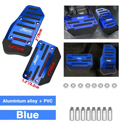 Blue Auto Non-Slip Automatic Gas Brake Foot Pedal Pad Cover Universal • $11.99