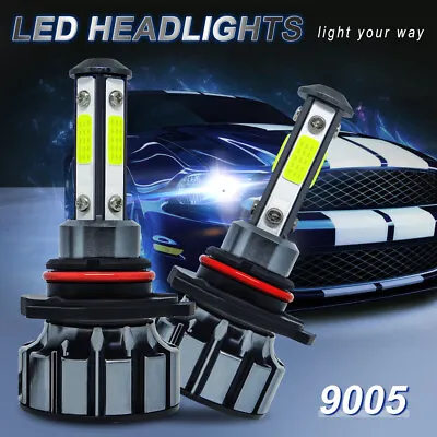 4-Sides 9005 LED Headlight Super Bright Bulbs Kit 360000LM HIGH/LOW Beam 6000K • $12.79