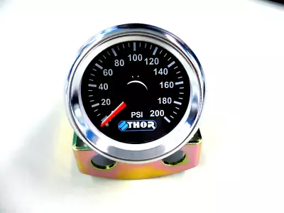 Thor Dual Needle Air Pressure Gauge 2  - Air Bag Suspension 0-200 PSI Air Ride  • $72