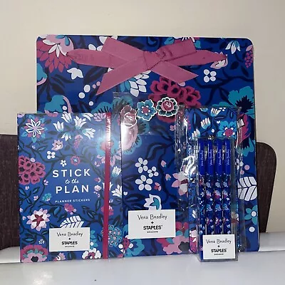 VERA BRADLEY BLOOM BERRY Magnet Memo Board Pen Pouch Gel Pen Set Stickers NEW • $9.99