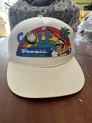 1980's Maui Golf Rainbow Vintage Trucker Hat Hawaii • $45