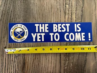 OLD VINTAGE 1970's BUFFALO SABRES NHL HOCKEY TEAM BUMPER STICKER - THE BEST • $7.99