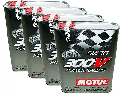 (8l=8.45 Qt) Motul 300v 5w30 Power Racing 100% Synthetic Engine Oil • $143.84