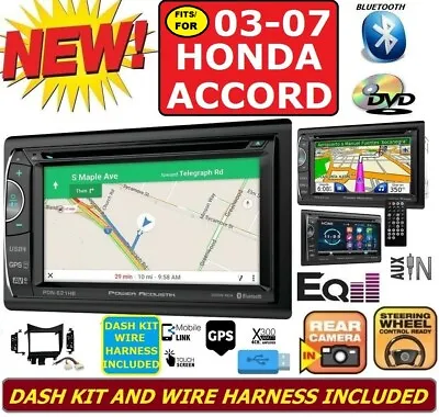 Fits/for 03-07 Honda Accord Cd/dvd/usb Gps Navigation System Bt Stereo Radio Pgk • $505.81