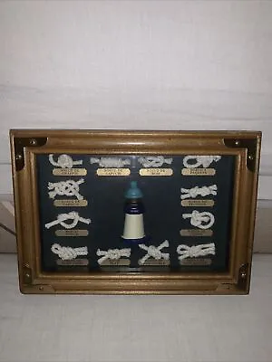 Nautical Collectables French Sailor Knots & Lighthouse Wooden Frame & Glass • £25