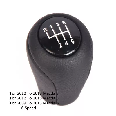 6 Speed Shift Knob Black For Mazda 3 5 6 2009-2015 CC30-46-030C • $13.89