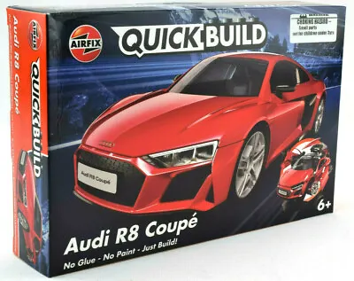 Airfix QUICK BUILD Red Audi R8 Coupe Snap Together Plastic Model Kit J6049 • $15.99