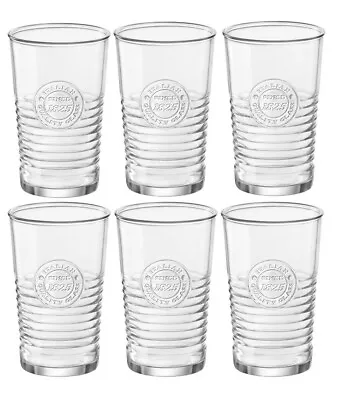 Set Of 6 Bormioli Rocco Officina1825 Vintage Style Cooler Drinking Glass 16 Oz • $40.99