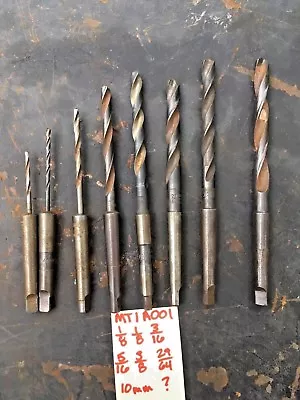 10pc Morse Taper 1 MT Drill Bit Lot Metal Lathe Tool Southbend Atlas Craftsman • $75