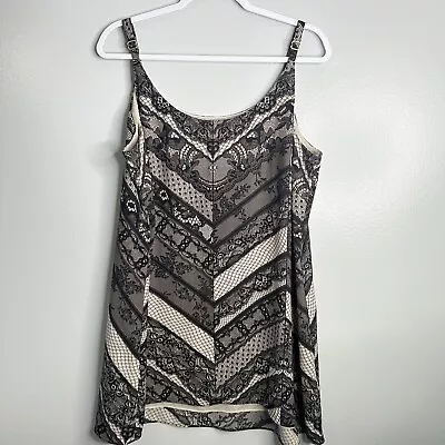 Cabi Women’s Size XL Monaco Cami Hi Lo Style Chevron Black Lace Adjustable Strap • $22
