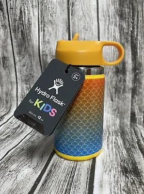 Hydro Flask 12 Oz Kids Wide Mouth Bottle Straw Lid • $18.98