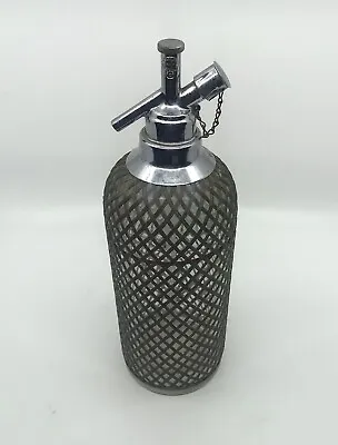 Vintage Sparklets New York Makers Seltzer Bottle Czechoslovakia Glass Mesh • $68