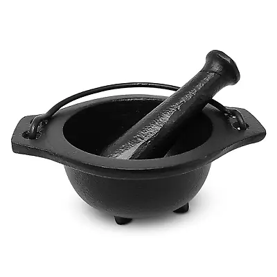 Cast Iron Cauldron Mortar And Pestle Set (Mp3-Cauldron Mortar & Pestle) • $27.23