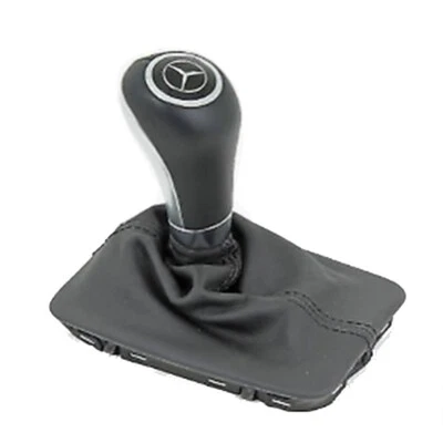 Pomello Leva Cambio 5 Marce Per Mercedes Classe A B C E CLK - Foro 8mm, Materiale Sintetico Con Inserti Argento - 4